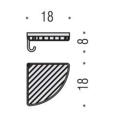 Colombo Angolari Угловая полочка, цвет: хром