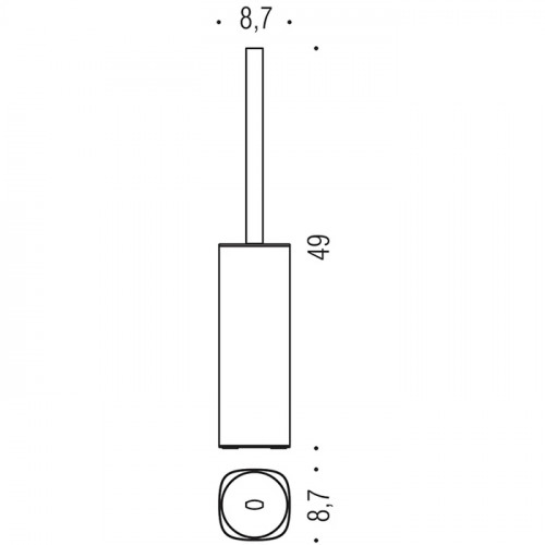 Colombo Trenta Туалетный ёршик, напольный, цвет: хром