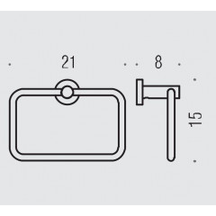 Colombo Plus Полотенцедержатель-кольцо, цвет: хром