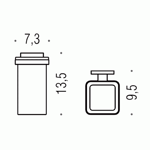 Colombo Basic Q Стакан подвесной, цвет: хром/матовое стекло