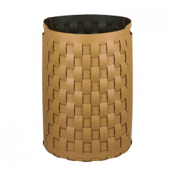 Colombo Adj Круглая корзина Bottega, D40H57 см, цвет: горчичный/оливковый