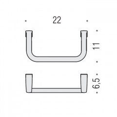 Colombo Lulu Полотенцедержатель 22х11 см, цвет: PVD золото