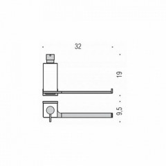 Colombo Look Полотенцедержатель с дозатором для жидкого мыла, подвесной, цвет: чёрный матовый/матовое стекло