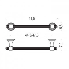 Colombo Hermitag Полотенцедержатель 36.5 см, цвет: античная бронза
