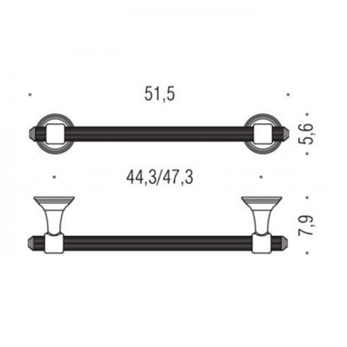 Colombo Hermitag Полотенцедержатель 36.5 см, цвет: античная бронза