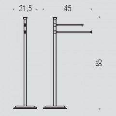Colombo Portofino Стойка высотой 85 см, цвет: хром