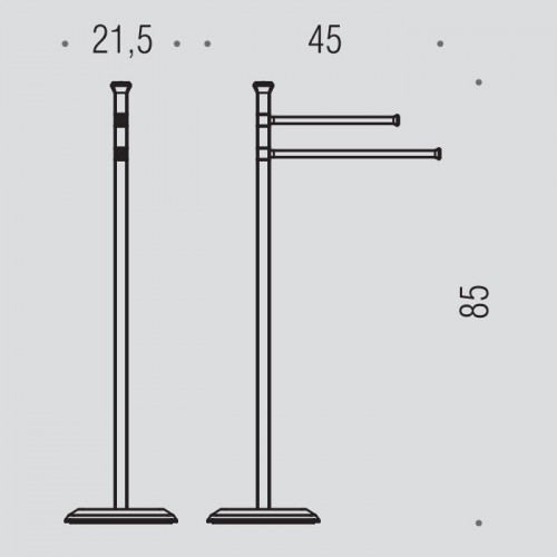 Colombo Portofino Стойка высотой 85 см, цвет: хром