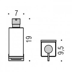 Colombo Look Дозатор для жидкого мыла, подвесной., цвет: PVD Vintage/матовое стекло