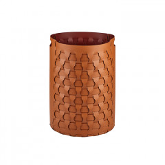 Colombo Adj Круглая корзина Dubai, D40H57 см, цвет: коньяк/бордо