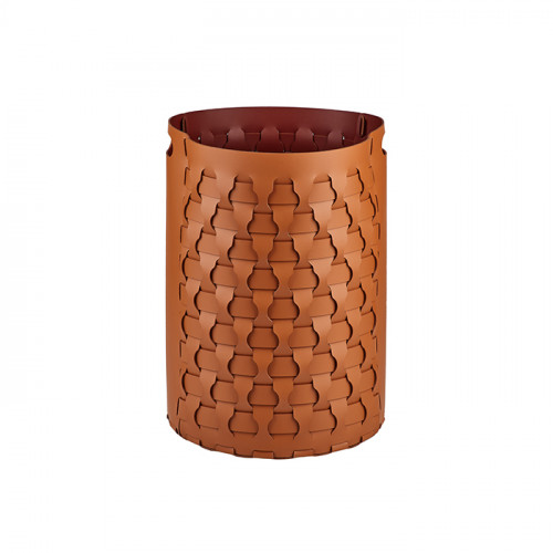 Colombo Adj Круглая корзина Dubai, D40H57 см, цвет: коньяк/бордо