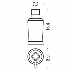 Colombo Road дозатор для жидкого мыла настольный-L0.25, цвет: хром/матовое стекло/стекло B9339