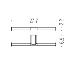 Colombo Mini Держатель т/б двойной , цвет: хром
