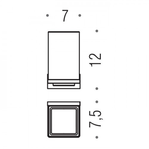 Colombo Look Стакан подвесной, цвет: белый матовый/матовое стекло