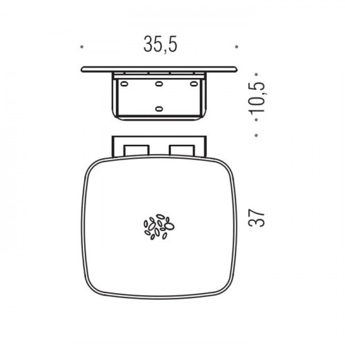 Colombo Complementi Сиденье для душа, с креплениями к стене, 160кг, цвет: черный