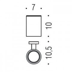 Colombo Plus Стакан подвесной, металлический, цвет: PVD нержавеющая сталь