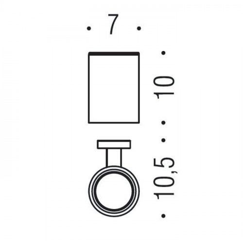 Colombo Plus Стакан подвесной, металлический, цвет: PVD нержавеющая сталь