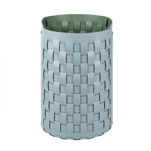 Colombo Adj Круглая корзина Bottega, D40H57 см, цвет: небесный/эвкалипт