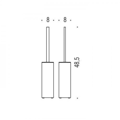 Colombo Look Туалетный ёршик, напольный, цвет: PVD vintage матовый
