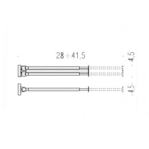 Colombo Plus Полотенцедержатель 2-ой, 345мм, цвет: чёрный матовый