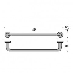 Colombo Basic Полотенцедержатель 46 см, цвет: хром