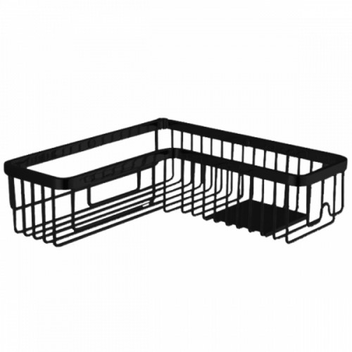 Colombo Angolari Полочка для ванной угловая, подвесная, цвет: черный матовый