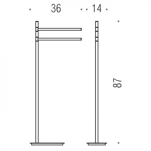 Colombo Square Стойка с аксессуарами 80.4см.,, напольная, цвет: хром