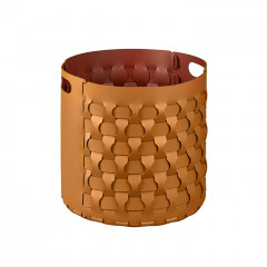 Colombo Adj Круглая корзина Dubai, D40H40 см, цвет: коньяк/бордо