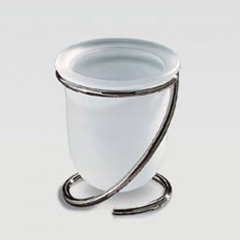 Colombo Luna, стакан, цвет: хром/матовое стекло