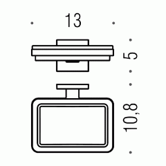 Colombo Basic Q Мыльница, цвет: хром/матовое стекло