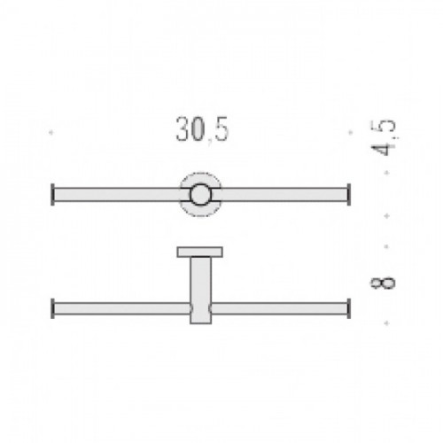 Colombo Forever Держатель для полотенца 59см, цвет: хром