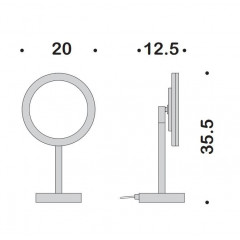 Colombo Complementi Зеркало косметическое, увеличение х3, цвет: хром
