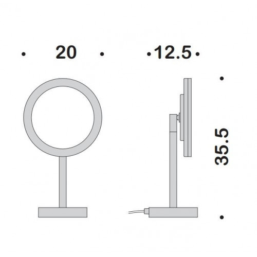 Colombo Complementi Зеркало косметическое, увеличение х3, цвет: хром