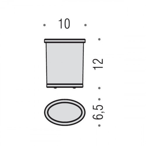 Colombo Land Стакан настольный, цвет: хром/матовое стекло