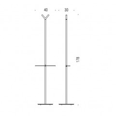 Colombo Planets Стойка 178 см, цвет: хром