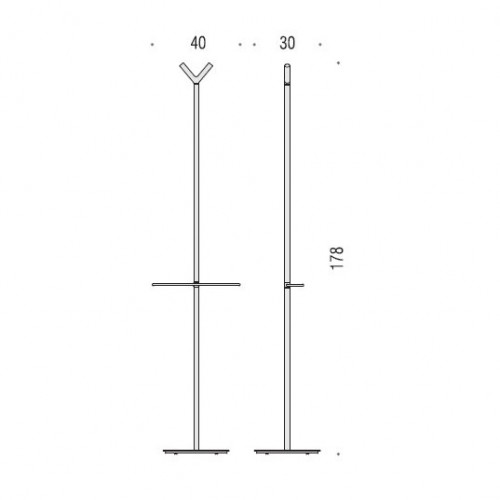 Colombo Planets Стойка 178 см, цвет: хром