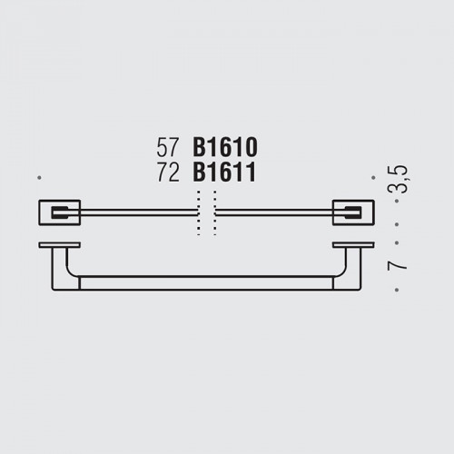 Colombo Look Полотенцедержатель 72см., цвет: белый матовый