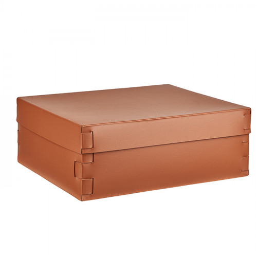 Colombo Adj Коробка Snob, 36x30H13,5 см, цвет: коньяк/бордо