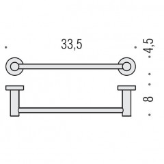 Colombo Plus Полотенцедержатель 33.5 см, цвет: хром