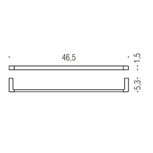Colombo MiniQ Полотенцедержатель 46,5см, цвет: чёрный матовый