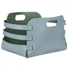 Colombo Adj Корзина Riga,27x36H25 см, цвет: небесный/эвкалипт