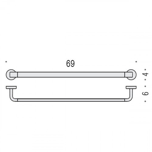 Colombo Nordic Полотенцедержатель 69 см, цвет: хром