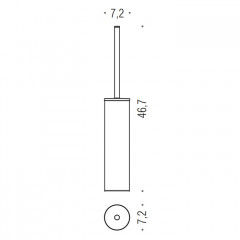 Colombo Mini Ерш напольный, цвет: PVD золото матовое