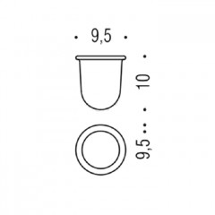 Colombo Luna, стакан, цвет: хром/матовое стекло