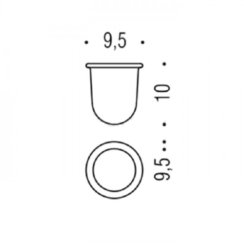 Colombo Luna, стакан, цвет: хром/матовое стекло