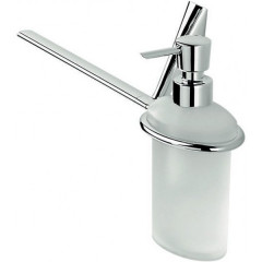 Colombo Land Полотенцедержатель 37.5 см с дозатором, цвет: хром/матовое стекло