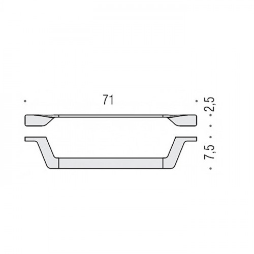 Colombo Alize Полотенцедержатель 71 см, цвет: хром
