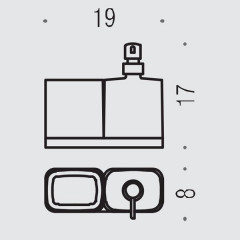 Colombo Time Дозатор для жидкого мыла со стаканом, настольный, цвет: хром/матовое стекло