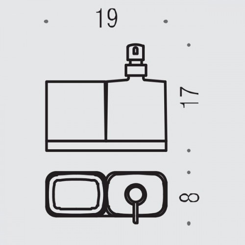 Colombo Time Дозатор для жидкого мыла со стаканом, настольный, цвет: хром/матовое стекло