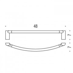 Colombo Luna Полотенцедержатель 450, цвет: хром