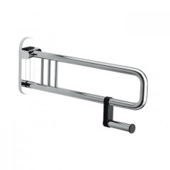 Colombo Complementi Поручень для инвалидов, 65см., с держателем для т/б., цвет: хром